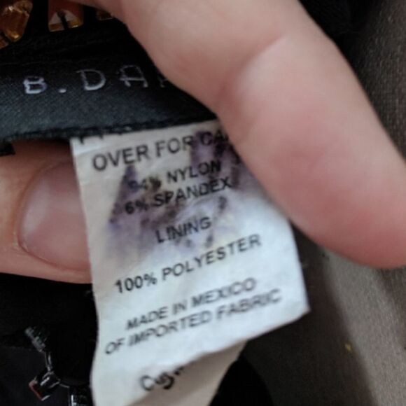 B. Darlin Black Lace Jewelled Backless Mini Dress - Picture 8 of 8